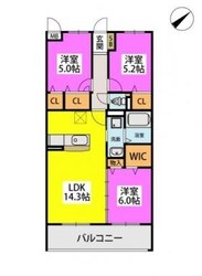 ボルドーV番館の物件間取画像